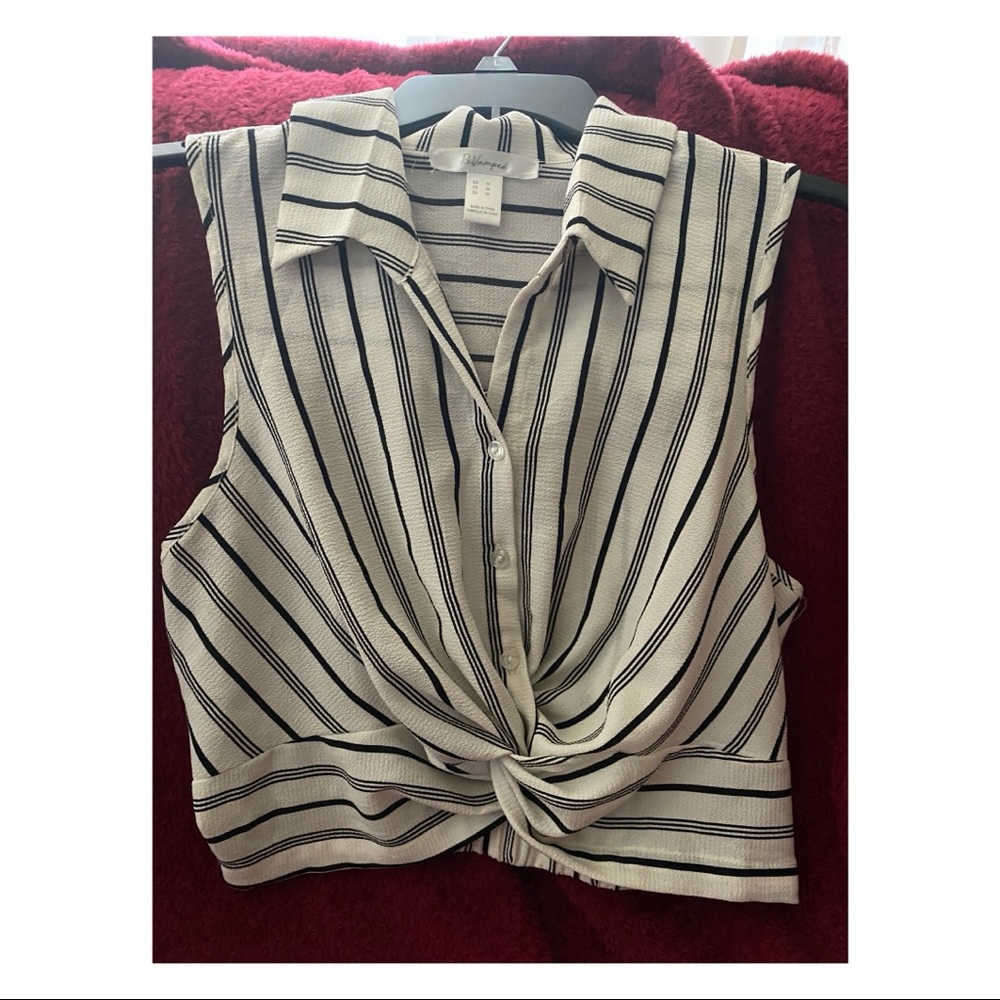 Button Up Crop Top